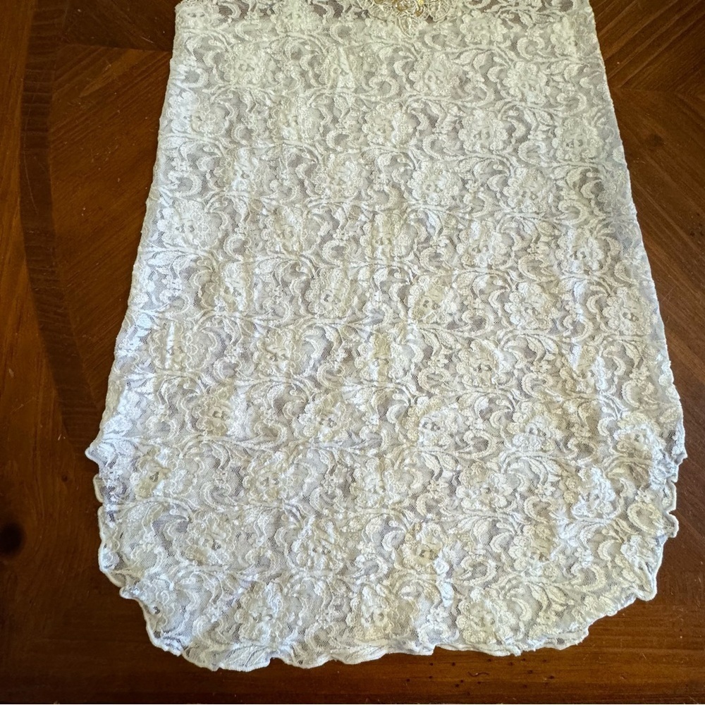 Vintage Cinema Etoile Lace Camisole Beaded Sheer Lingerie Size S - Picture 13 of 15